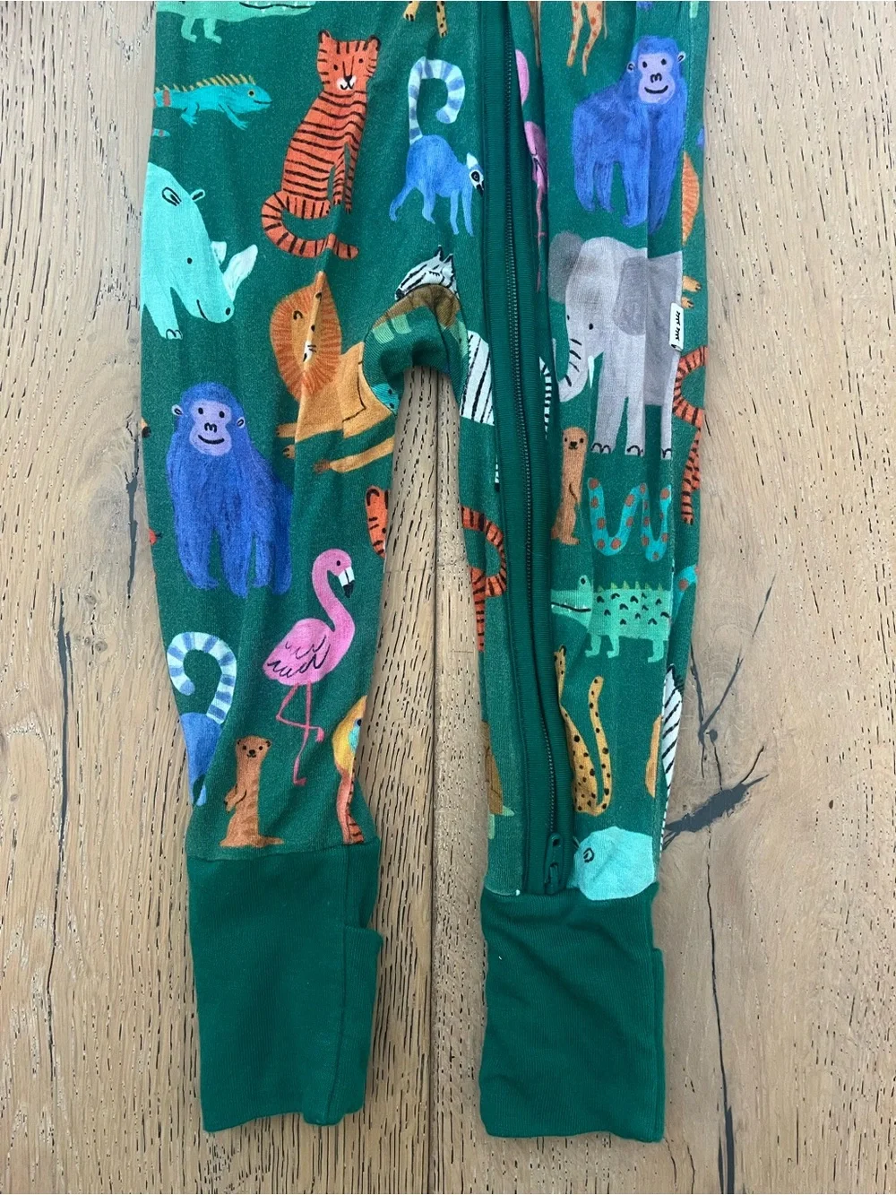 Little Sleepies Wild Zoo Zippy Pajama 3-6 months Animal Safari Jungle Green